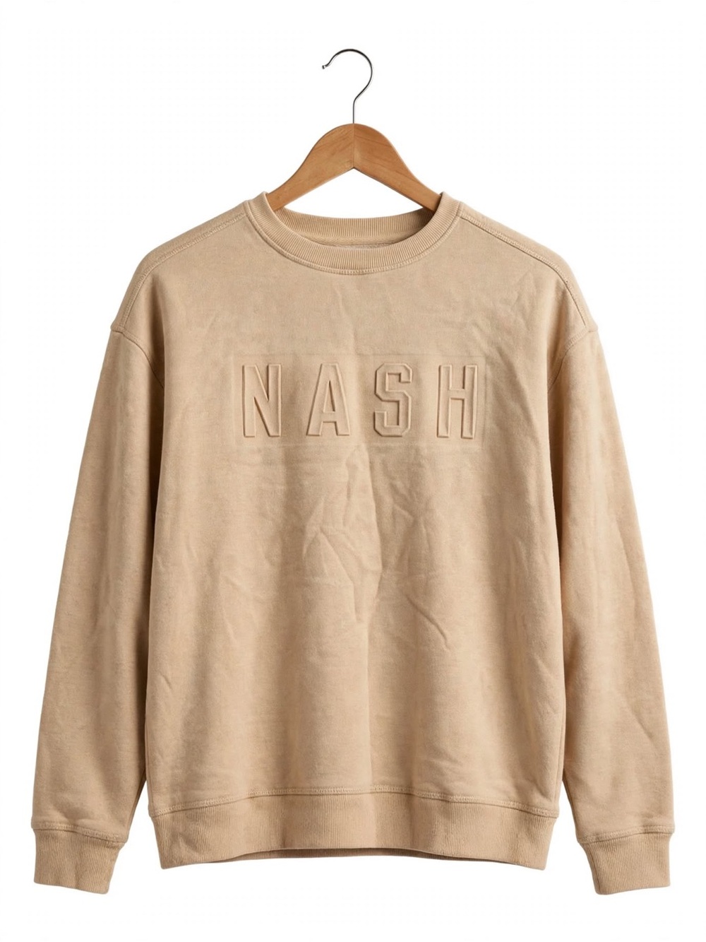 NASH Beige Embroidered Crewneck M/L - Nashville Sweatshirt